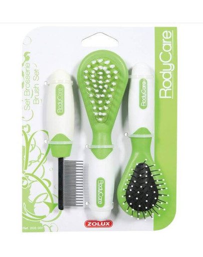 ZOLUX Sada dvoch kefiek+ hrebeň RodyCare pre hlodavce