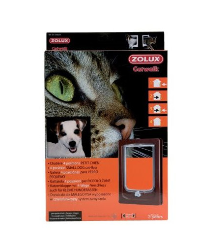 ZOLUX CAT DOOR dvierka pre mačku a psa 4 pozície zamykania 24x4x34cm