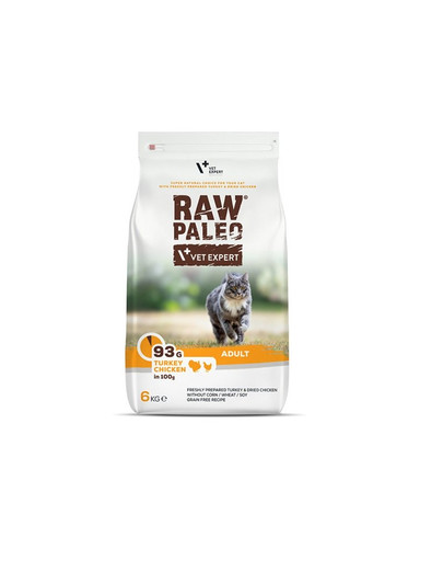 VETEXPERT Raw Paleo Adult Cat Turkey&Chicken 6 kg