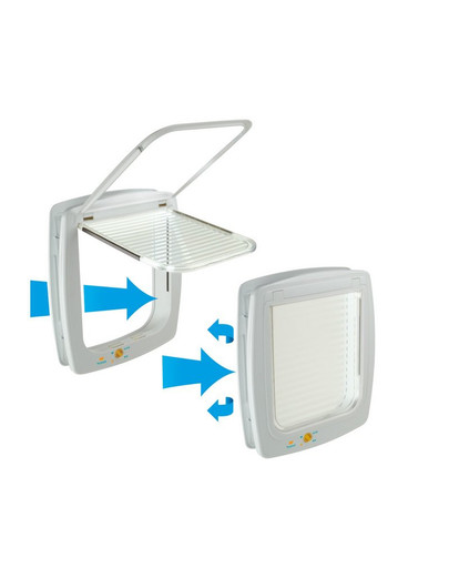 FERPLAST Dvierka pre mačky 7 biele 22.5 x 10.4 x 25.2 cm