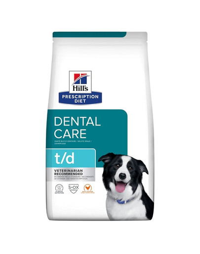 HILL'S Prescription Diet Canine t/d 4 kg krmivo na podporu zdravia ústnej dutiny vášho psa