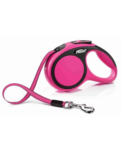 FLEXI Vodítko automatické New Comfort L lanko 5 m ružové