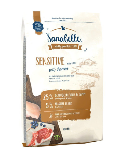 SANABELLE Sensitive jahňacie 10 kg