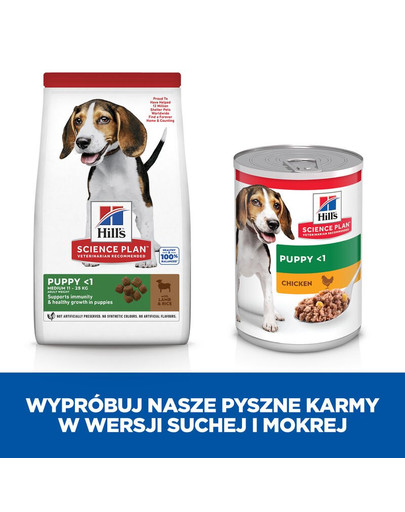 HILL'S Science Plan Puppy <1 Medium breed 14 kg s jahňacím a ryžou