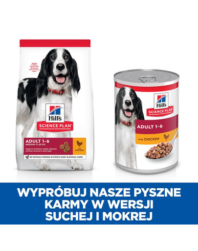 HILL'S Science Plan Adult Medium breed 14 kg s kuraťom