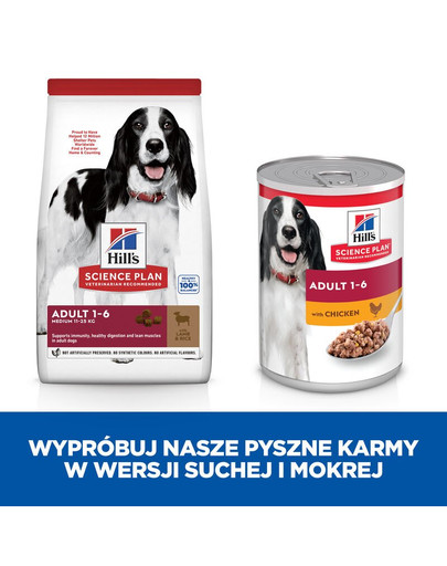 HILL'S Science Plan Canine Adult Medium Breed Lamb&Rice new 14 kg