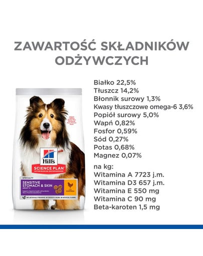 HILL'S Canine Adult Sensitive Stomach&Skin 14 kg