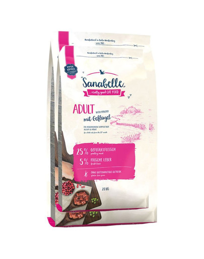 SANABELLE Adult Krmivo s hydinovým mäsom 4 kg (2 x 2 kg)
