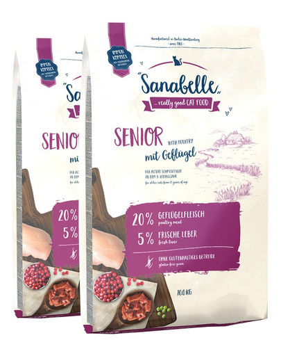 SANABELLE Senior Krmivo s hydinovým mäsom 20 kg (2 x 10 kg)