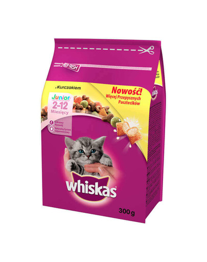 WHISKAS Junior z kurczakiem 300 g x14