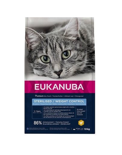 EUKANUBA Cat Veterinary Diets Dryweight Diabetic Control Adult All Breeds 10 kg