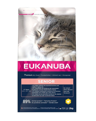 EUKANUBA Cat Senior All Breeds Top Condition Chicken & Liver 2 kg
