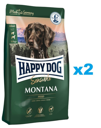 HAPPY DOG Sensible Montana 2 x 10 kg konské mäso a zemiaky