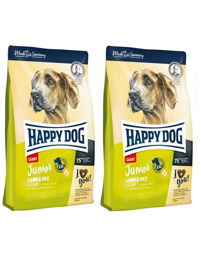 HAPPY DOG Junior Giant Lamb & Rice 2 x 15 kg