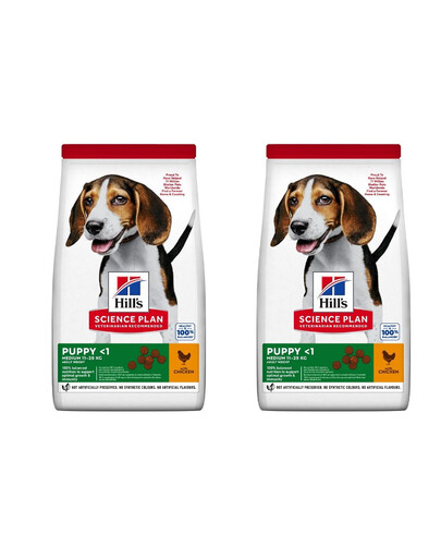 HILL'S Science Plan Canine Puppy Medium Chicken 2x18 kg