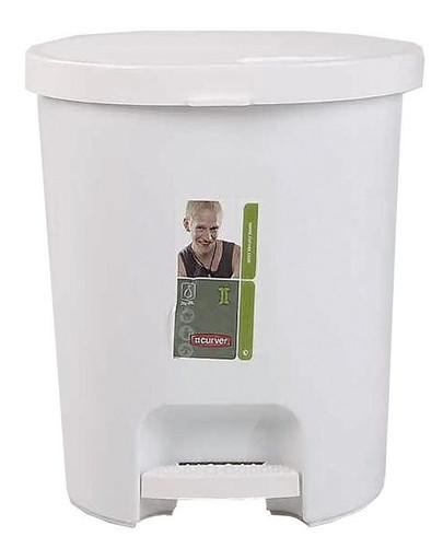 CURVER Kôš s pedálom 25 l biely