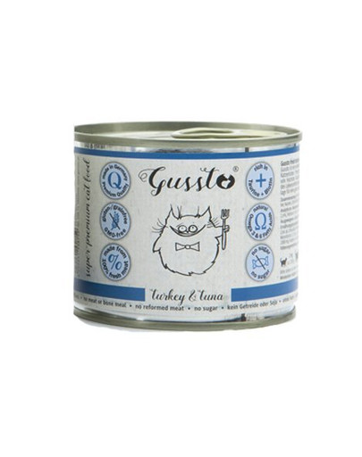 GUSSTO Cat Fresh Turkey & Tuna čestvé morčacie s tuniakom 6x200 g