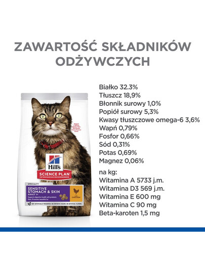 HILL'S Science Plan Cat Adult Dry Chicken Sensitive 7 kg