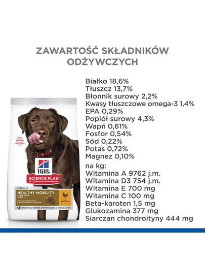 HILL'S Science Plan Canine Adult Healthy Mobility Large breed Chicken 14 kg
