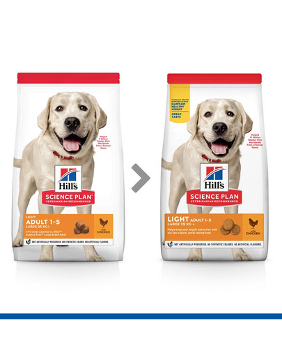 HILL'S Science Plan Canine Adult Light Large breed Chicken 18 kg