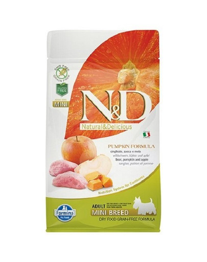 FARMINA N&D GF Dog Pumpkin Boar & Apple Adult Mini 100 gr