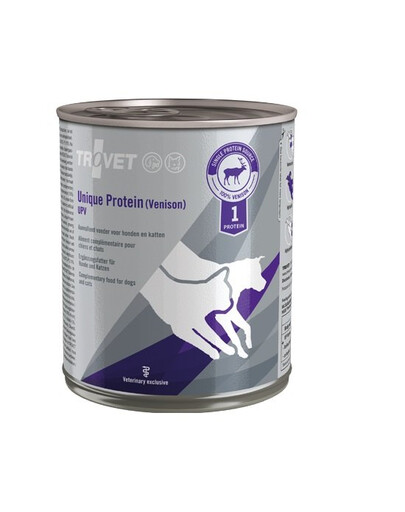 TROVET Unique Protein Venison UPV pre psov a mačky 12x800 g