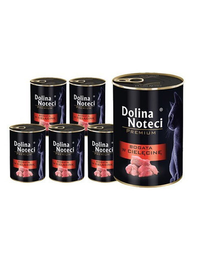 DOLINA NOTECI Premium bohaté na teľacie mäso pre dospelé mačky 12x400 g