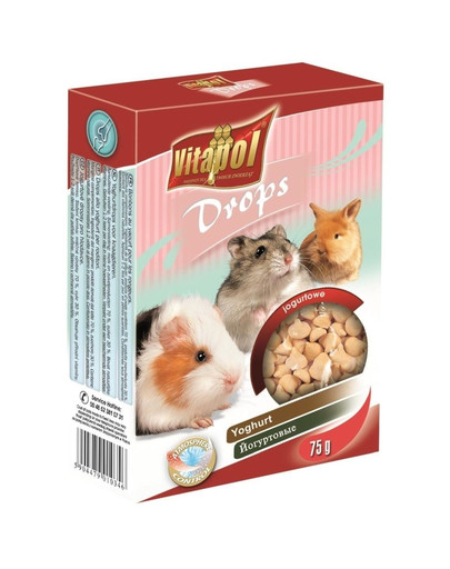 VITAPOL Kvapky pre hlodavce jogurtové 75g