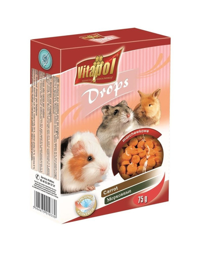VITAPOL Kvapky pre hlodavce mrkva 75 g