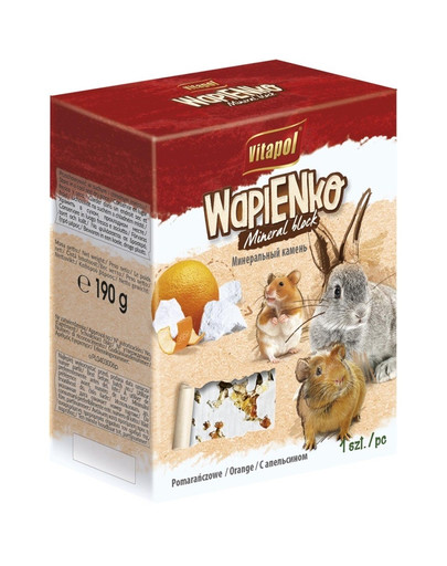 VITAPOL Minerálny kameň pre hlodavce xl - oranžový 190 g