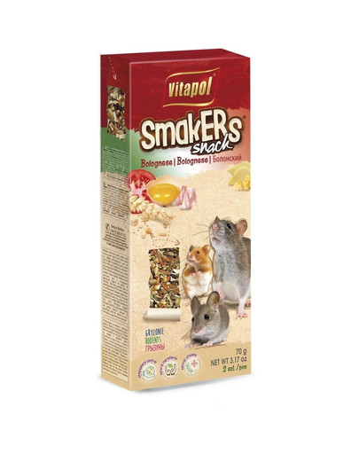 VITAPOL Smakers pre hlodavce bolognese 2 ks