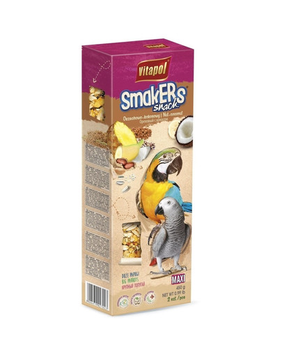 VITAPOL Smakers orech-kokos pre veľké papagáje