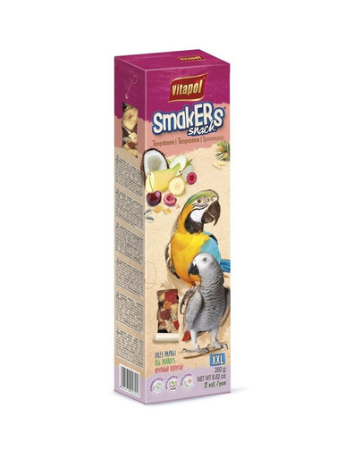 VITAPOL Smakers XXL tropicana pre veľké papagáje 250 g