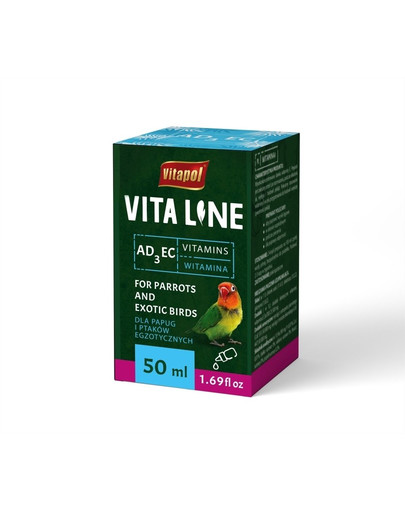 VITAPOL AD3EC pre exotické vtáctvo 50ml