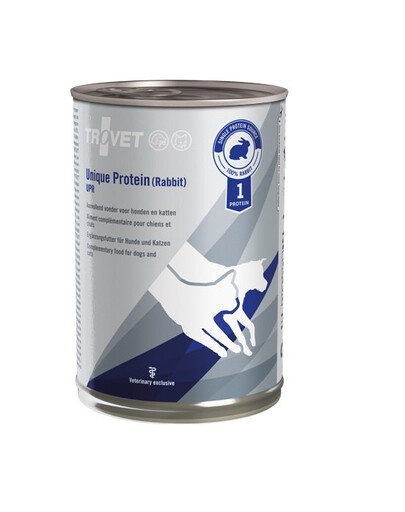 TROVET Unique Protein Rabbit UPH pre psov a mačky 6x400 g
