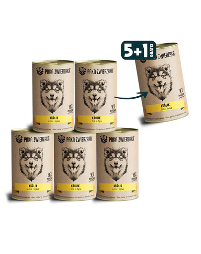 PAKA ZWIERZAKA Králičie s diviakom a tekvicou 6 x 400 g