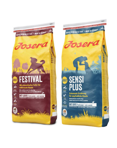 JOSERA Dog Festival 15 kg + SensiPlus Adult 15 kg