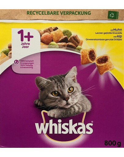 WHISKAS Adult+1 Kuracie 5x800g