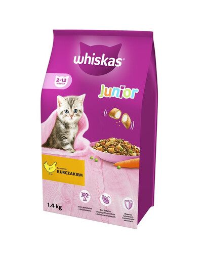WHISKAS Junior Kuracie 6x1,4 kg