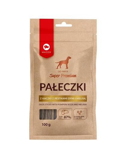 MACED Super Premium Kačacie tyčinky s tekvicovými semienkami a medovkou 100 g