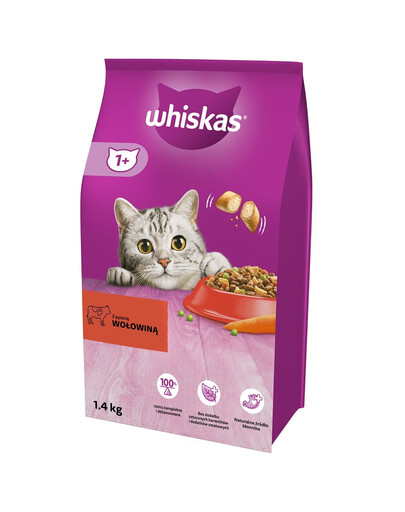 WHISKAS Adult Hovädzie 6x1,4 kg