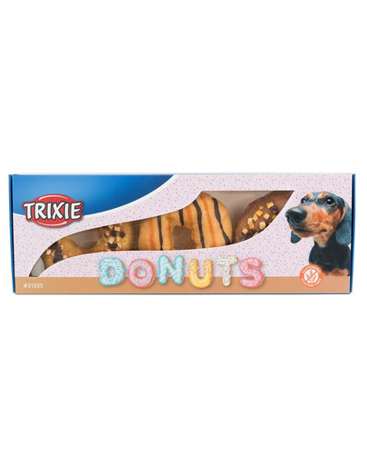 TRIXIE Donaty pochúťka pre psov s kačkou, tekvicou a banánom 3 × 100 g