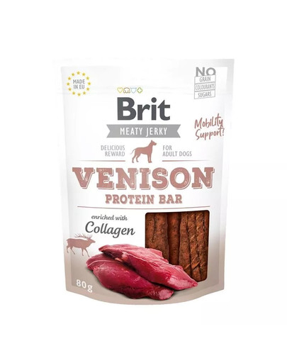 BRIT Jerky Snack Venison Protein bar 80g