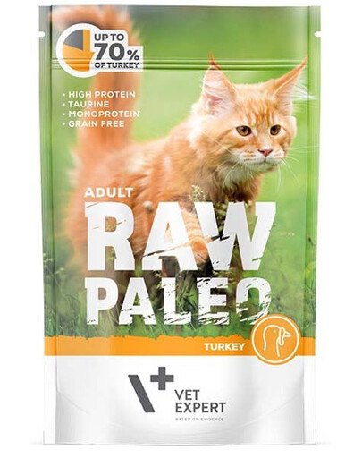VETEXPERT RAW PALEO Adult turkey 100g