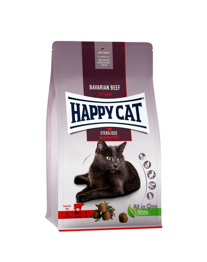HAPPY CAT Sterilized Granule pre kastrované mačky  bavorské hovädzie 4 kg