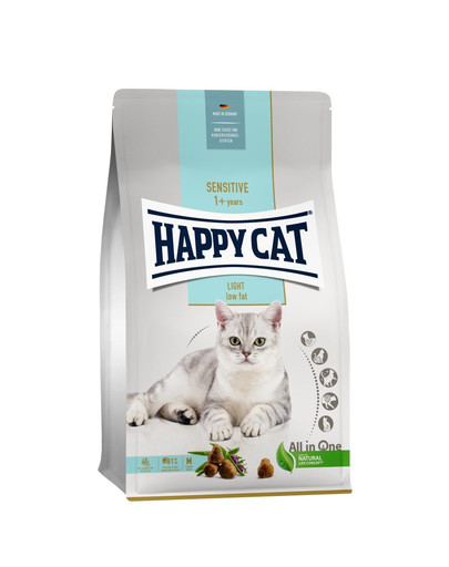 HAPPY CAT Sensitive Light Granule pre mačky so sklonom k nadváhe 10 kg