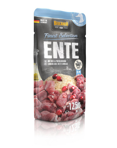 BELCANDO Kačacie s ryžou a čučoriedkami 125 g