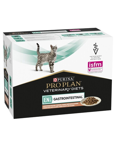 PURINA PRO PLAN Veterinárna diéta Feline Gastrointestinal Salmon 10x85g pre mačky