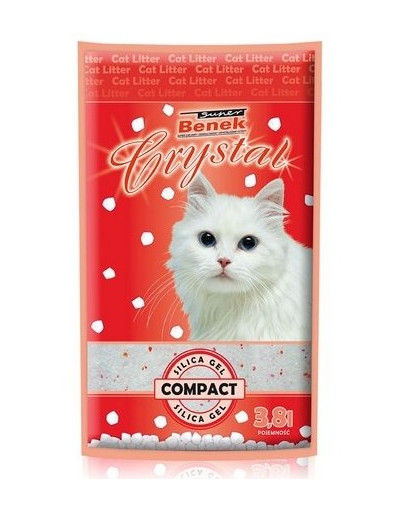 BENEK Super crystal Compact hviezdny prach silikónové stelivo pre mačky 7,6 l x 2 (15,2 l)