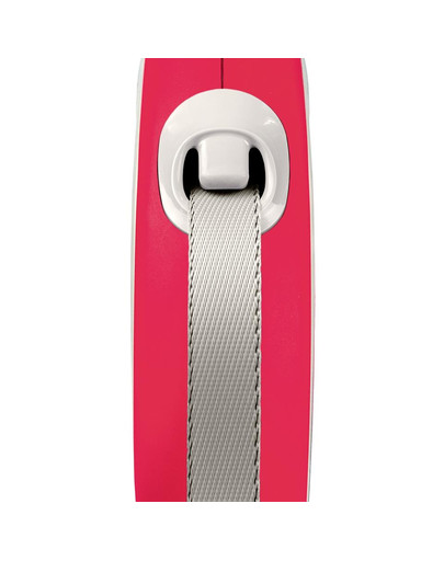 FLEXI New Comfort Vodítko L 8 m pásik červené